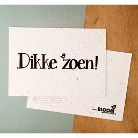 Plantbare postkaart Dikke zoen / Bloom your message